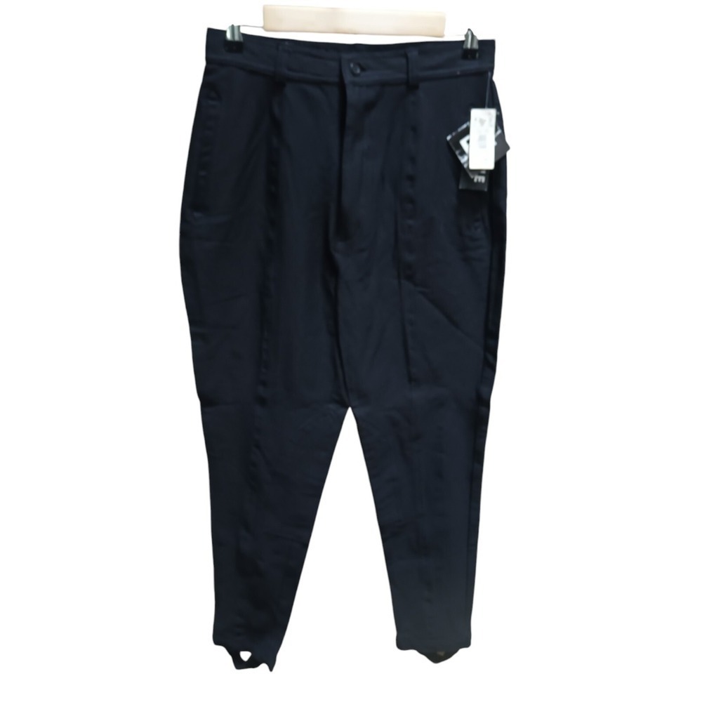 Basic Editions BE 80's Pants NWT Removable Stirrups Black Size 13/14 Vintage Gem
